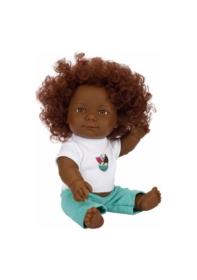 Kıvırcık Esmer Dada Bebek 35 Cm