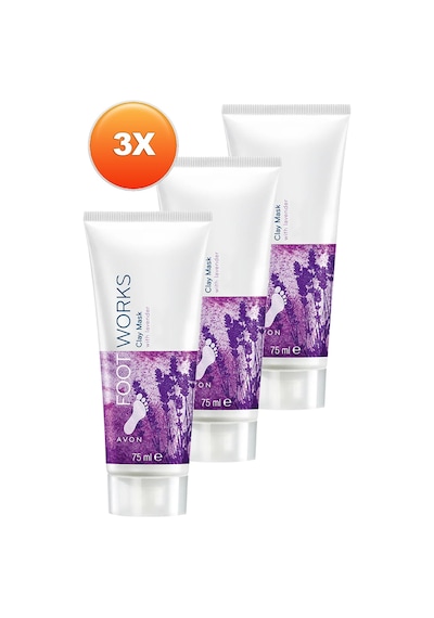 Footworks Lavanta Özlü Ayak Kil Maskesi 3 x 75 ML