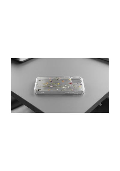 iPhone Uyumlu 13 Şeffaf Çiçek Desenli Silikon Kılıf Bksft30-14a0c8