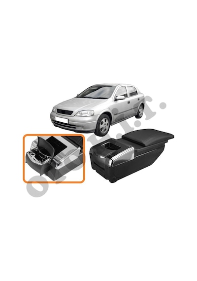 Opel Astra G Uyumlu Bardaklıklı Lüks Kol Dayama Kolçak Siyah İthal.