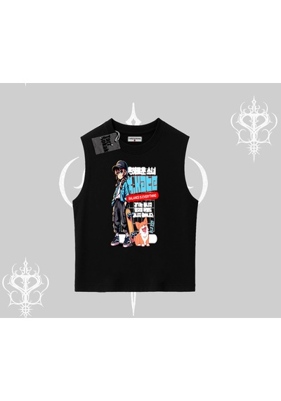 Startmore Startmore Kolsuz Tshirt Anime Hiker Girl Balance Is Everything Baskılı Siyah Startmore Startmore Kolsuz Tshirt Anime Hiker Girl Balance Is Everything Baskılı Siyah