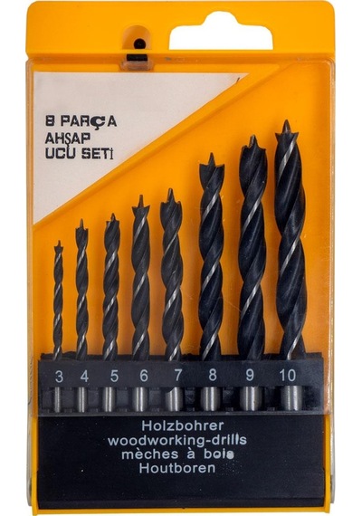 6189 Ahşap Matkap Ucu Seti 8 Parça