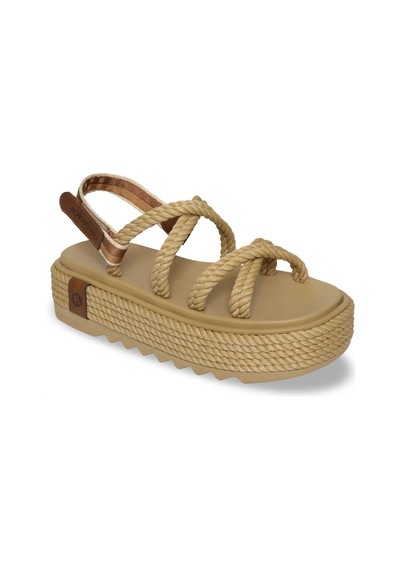 Bohonomad Tahiti Chunky Platform Kadın Sandalet - Bej