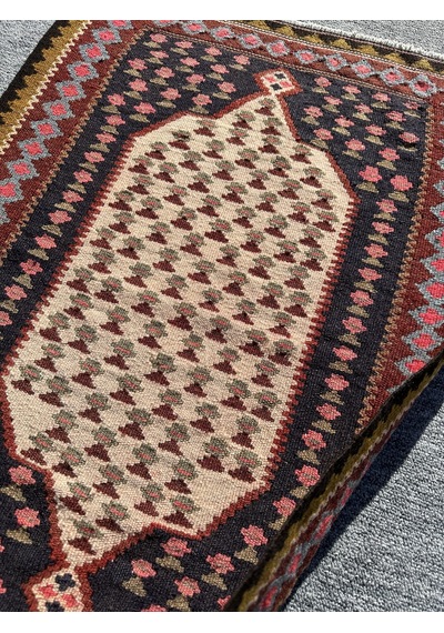 El Dokuma Mut Kilimi 63x84 Küçük Ölçü Yün Cicim Kilimi