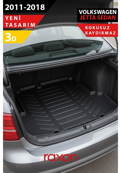 Volkswagen Jetta Sd Cepli 2011-2018 Bagaj Havuzu 3d Özel Kalıp Su Geçirmez, Kaymaz, Tam Uyum