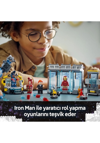 LEGO® ǀ Marvel Iron Man’in Laboratuvarı: Zırh Salonu 76315 - 8 Yaş ve Üzeri Çocuklar için Süper Kahraman Minifigürü İçeren Yaratıcı Oyuncak Yapım Seti (384 Parça) LEGO® ǀ Marvel Iron Man’in Laboratuvarı: Zırh Salonu 76315 - 8 Yaş ve Üzeri Çocuklar için Süper Kahraman Minifigürü İçeren Yaratıcı Oyuncak Yapım Seti (384 Parça)