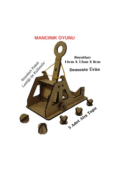 Mancınık Oyunu Yapım Seti - Ahşap Catapult, Trebuchet