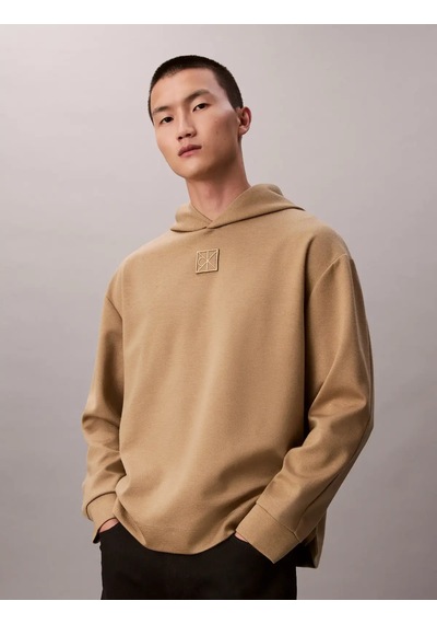 Calvin Klein Ls Stretch Wool Blend Bej Erkek Hoodie
