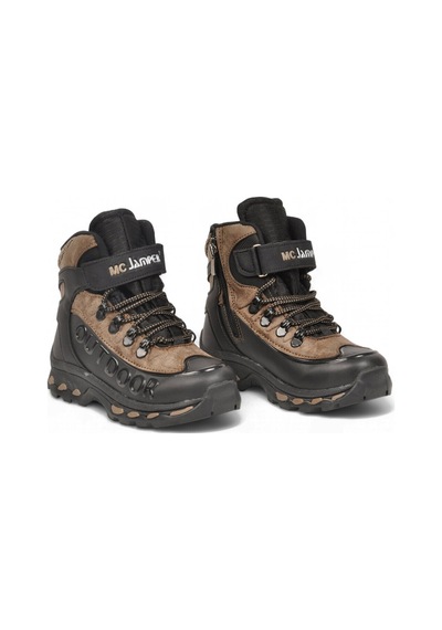 Mc Jamper Siyah-vizon Polarlı Kaymaz Tabanlı Soğuğa Dirençli Unisex Çocuk Outdoor Bot 2115
