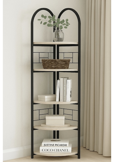 Reyo Falez 5 Raflı Metal Köşe Kitaplık Dekoratif Aksesuar Rafı Çiçeklik Salon Dekoratif Çok Amaçlı Raf Traventen Traverten Reyo Falez 5 Raflı Metal Köşe Kitaplık Dekoratif Aksesuar Rafı Çiçeklik Salon Dekoratif Çok Amaçlı Raf Traventen Traverten