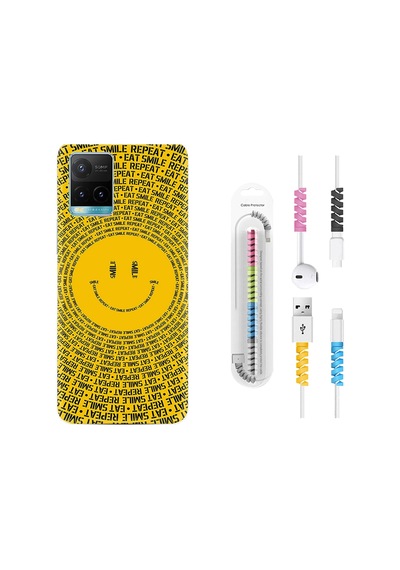 Vivo Y21S Kılıf Kablo Koruyuculu Smile 1862
