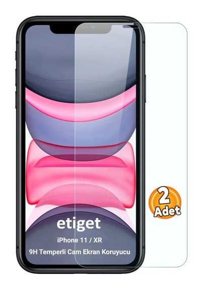 Apple Uyumlu   iPhone 11 Temperli 9h Cam Ekran Koruyucu 2 Adet