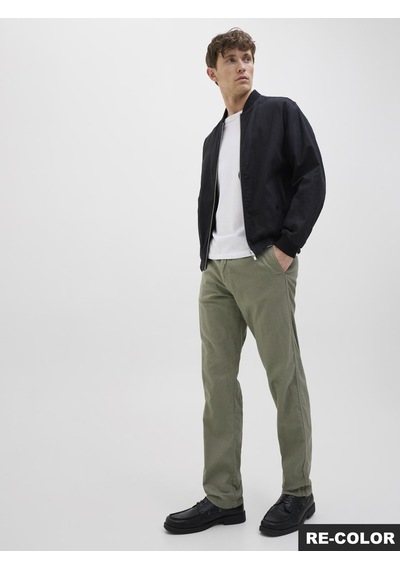 Jack & Jones Erkek Keten Karisimli Rahat Kesim Pantolon - Kane - 12274977 Deep Lichen Green