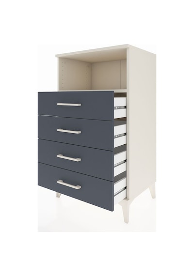 Hyperion Komodin Tek Raflı 4 Çekmeceli 60x44x106 Aytaşı-antrasit Aytaşı