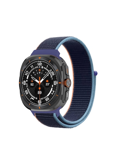 Ekılıf - Samsung Watch Ultra 47mm Uyumlu - Kordon Hasır Kordon Krd-03 - Lacivert