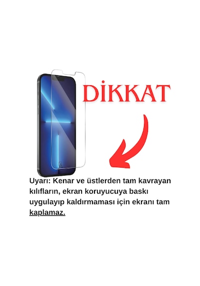 Apple Uyumlu   iPhone 13 Mini İle Ekran Koruyucu Şeffaf Temperli Kırılmaz Cam Ekran Koruyucu