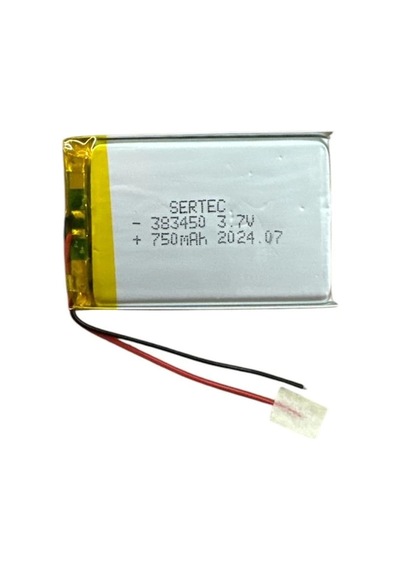 383450 3.7v 750 Mah Li-polymer Pil Devreli/1.5a