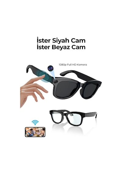 Pro Max Akıllı Gözlük Kameralı Yapay Zeka,müzik Dinleme,telefon İle Konuşma Bluetooth