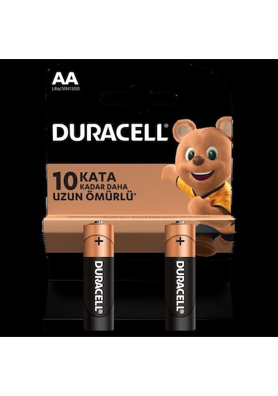 Duracell Aa Kartela Kalem Pil - 2li Paket Olarak Satılır K