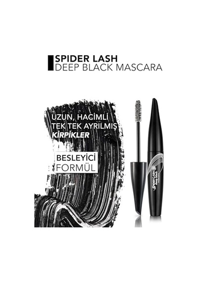 Flormar Hacim Veren Maskara Siyah - Spider Lash Mascara - 001 Deep Black - 8690604110643 00