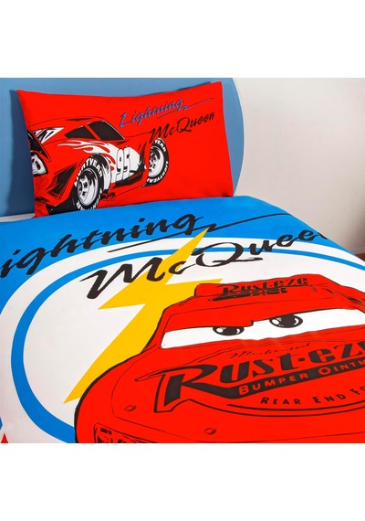 Disney Cars Mcqueen Tek Kişilik Pamuk Nevresim Takımı Çok renkli