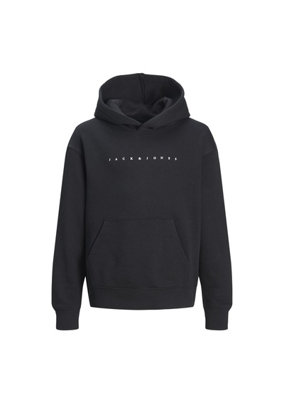 Jack & Jones Logo Baskili Kapüsonlu Sweatshirt - Çocuk 12237468 Black Siyah