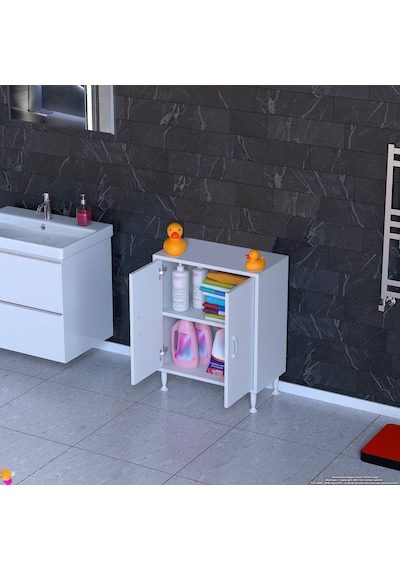 Eliusta Arden 55 Cm Beyaz 2 Bölmeli Banyo Düzenleyici Dolap 1 Raflı Çok Amaçlı Mutfak Dolabı 55x75x32,5 Cm Beyaz Eliusta Arden 55 Cm Beyaz 2 Bölmeli Banyo Düzenleyici Dolap 1 Raflı Çok Amaçlı Mutfak Dolabı 55x75x32,5 Cm Beyaz