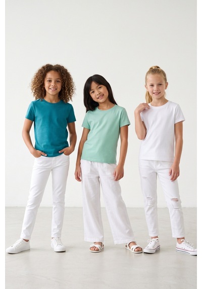 Kiagu Kız Erkek Çocuk Basic Tişört 3'lü Set Pamuklu Kısa Kollu Çocuk Tişört 2-13 Yaş T-shirt 3'lü Set4 Kiagu Kız Erkek Çocuk Basic Tişört 3'lü Set Pamuklu Kısa Kollu Çocuk Tişört 2-13 Yaş T-shirt 3'lü Set4
