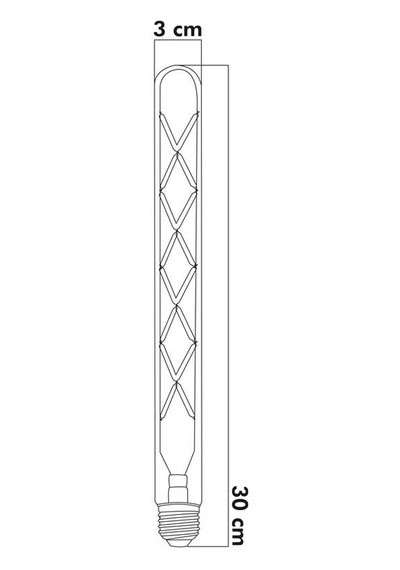 Heka Rustik Led Çubuk Ampul E27 8w 2500k Gün Işığı Erd-38