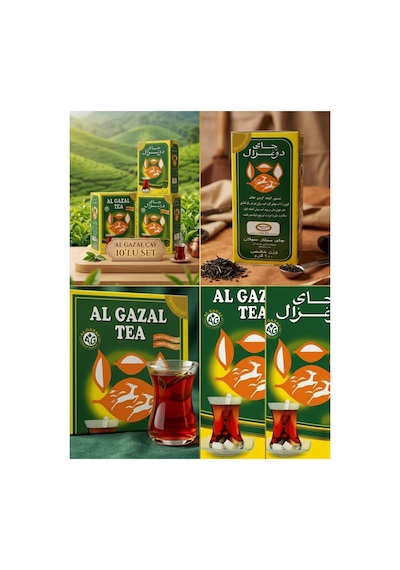 Al Gazal Çayı - 10 Kutu Bürüt 800 Gr Saf Seylan 777 Pekoe,