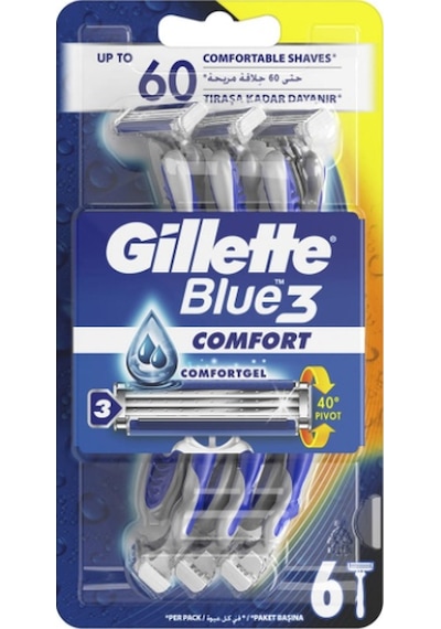 Gillette Blue3 Comfort Tıraş Bıçağı 6'lı Gillette Blue3 Comfort Tıraş Bıçağı 6'lı