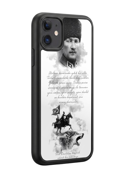 İphone 11 Uyumlu Kurt Desenli Kamera Korumalı Darbelere Dayanıklı Kılıf 239-kurt-iphone11