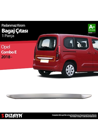 S-dizayn Opel Combo E Krom Bagaj Çıtası 2018-2023