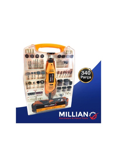 Millian 340 Parça 600 W Devirli Hobi Taşlama Gravür Makinesi Seti