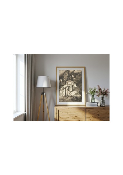 Klasik Sanat Manet Ölü İsa Ve Melekler Çerçevesiz Poster 21x30 Cm A4 Tablo Klasik Sanat Yağlı Boya