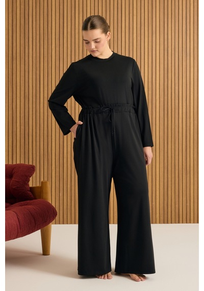 Aker Rayon Pijama Altı Siyah Siyah