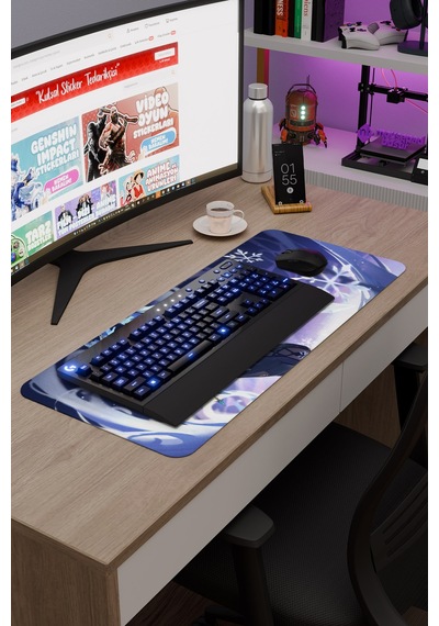 Eula Genshin Impact Anime Gacha V4 - 70x30 Xl Gaming Mouse Pad Fare Altlığı