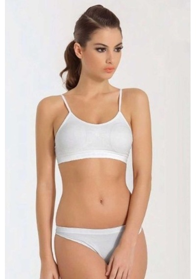 Miss Fit Pedli Büstiyer Dikişsiz Ince Askılı 11003