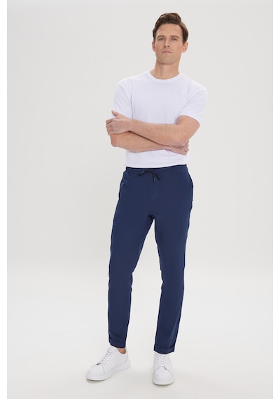 Ac&Co / Altınyıldız Classics Slim Fit Dar Kesim Beli Bağlamalı Yan Cepli Erkek Pantolon - Lacivert Ac&Co / Altınyıldız Classics Slim Fit Dar Kesim Beli Bağlamalı Yan Cepli Erkek Pantolon - Lacivert