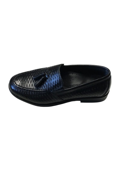 Rks Shoes Erkek Çocuk Şık Tasarım Siyah Loafer Ayakkabı