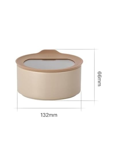 One Seramik Saklama Kabı Bej 600 Ml D-neone060-09 Açık Ahşap