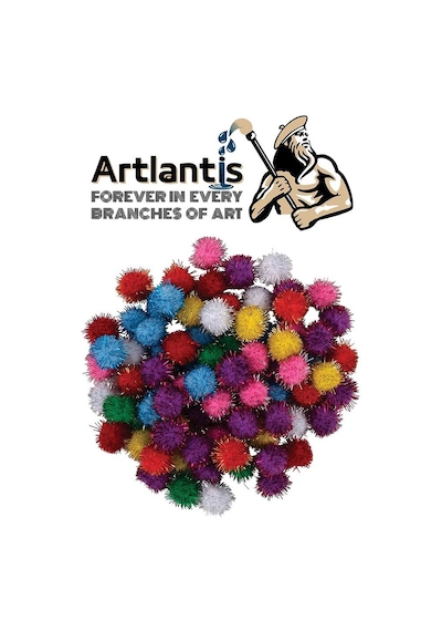 Simli Ponpon 10 Mm 100 Lü 1 Paket Karışık Renk Pon Pon 10 Mm Pompom 1 Cm Elişi Etkinliği Anasınıfı Kreş Okul Öncesi Pom Pom