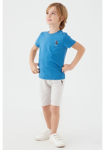 U.S. Polo Assn. U.s. Polo Assn Erkek Çocuk Mavi Bermuda Takım 5274-33397 Mavi