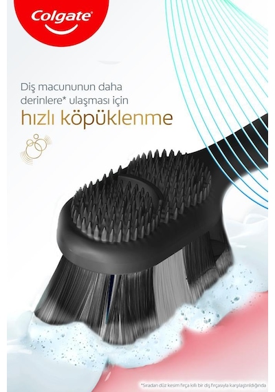 Colgate Total Whitening 1+1 Yumuşak Diş Fırçası Siyah