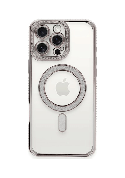 Apple Uyumlu iPhone 16 Pro Uyumlu Kılıf Joke Simli Magneticsafe Kılıf - Pembe