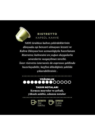 Kahve Dünyası Espresso Kapsül Tanışma Seti 5 x 10'lu
