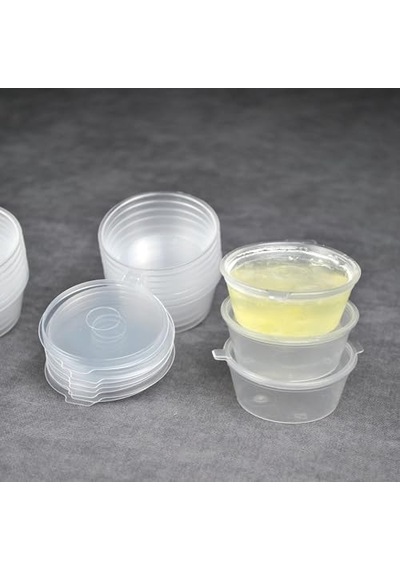 20 Adet Sızdırmaz 40 Ml Mini Plastik Saklama Kabı Sosluk Buzluk Kabı, Et Suyu, Kemik Suyu, Sos Kabı Diğer