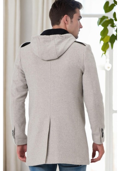 Plt9406 Dewberry Erkek Palto-desenli Bej Desenli Bej
