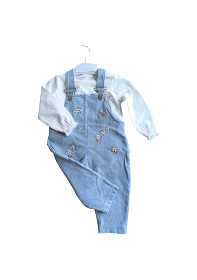 Baby Buu Laura Baby Kız Bebek/çocuk Çiçekli Salopet Tulum Mavi Mavi