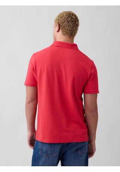 Gap V-stretch Pıque Polo - Novelty Mavi